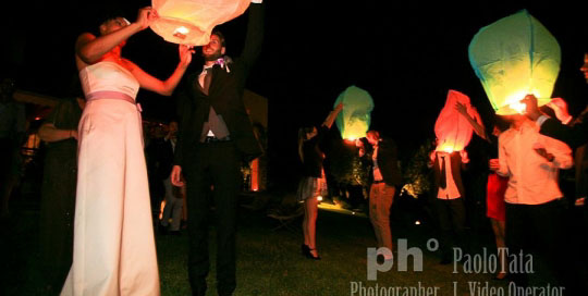 fotografo matrimoni roma lanterne volanti